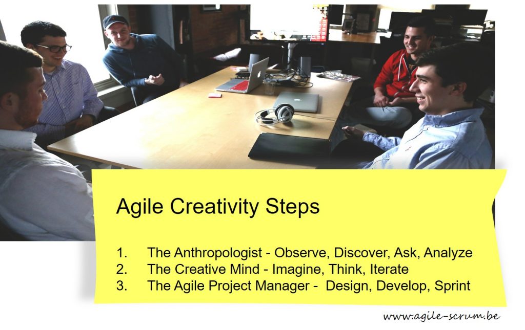 Agile Creativity and Project Management steps